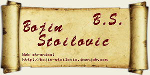 Bojin Stoilović vizit kartica